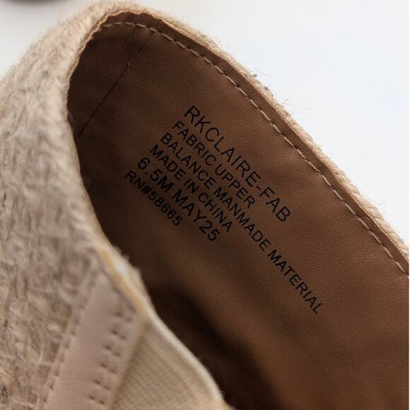 Nordstrom Rack Claire Jute Wedge Slide Sandal Women's Beige Size US6.5M EU37 - Picture 7 of 9